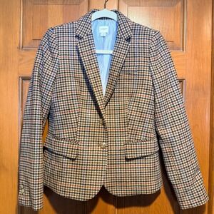 J.Crew Schoolboy Wool Blend Blazer Jacket Brown houndstooth 2